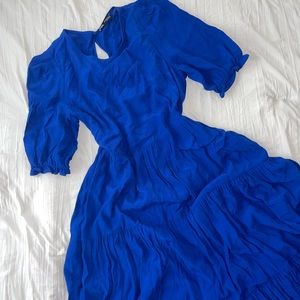 Blue Tiered Maxi Dress